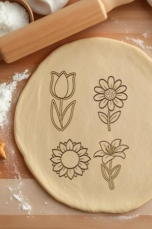 Flower Set Cookie Cutter, Biscuit Cutter