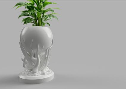 Exotic plant pot