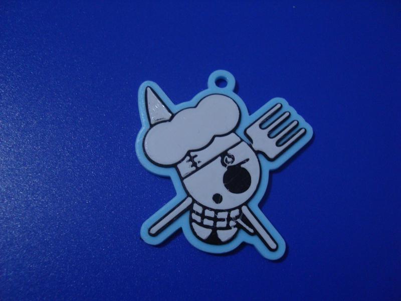 Keychain/ llavero Sanji jolly roger one piece