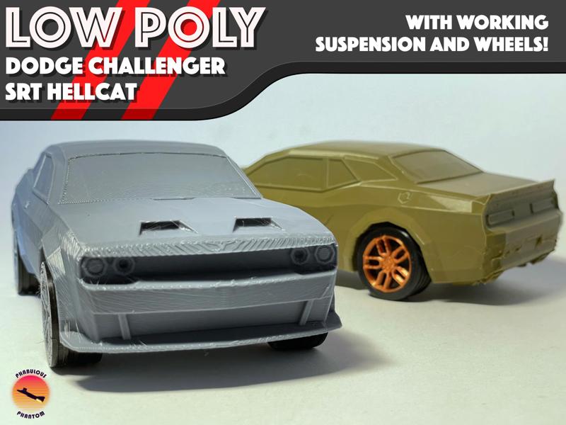 Low-Poly Dodge Challenger SRT Hellcat - Modular Cars