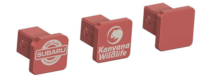 General purpose tow bar hitch cover, with logo