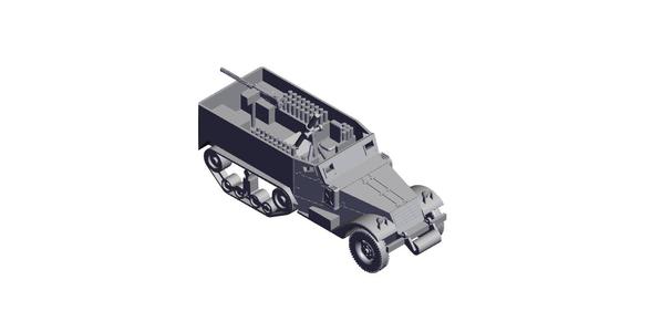1/87 Scale M21 Half Track Motar Carrier.stl