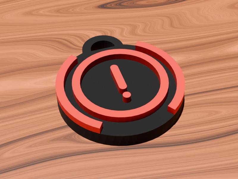 Warning Light Keychain