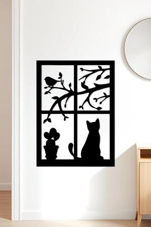 Cat And Window Wall Art, Wall Decor, Home Decor