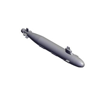 1250 Scale USS Seawolf Class Submarine SSN-21.stl
