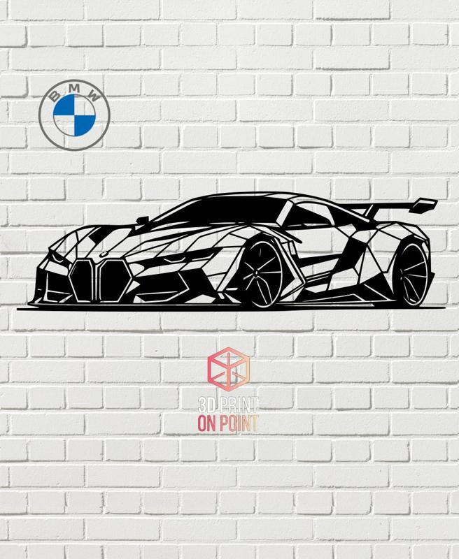 BMW GT LOW POLY - 2D WALL ART #2