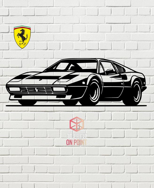 FERRARI 308 GTB - 2D WALL ART #3