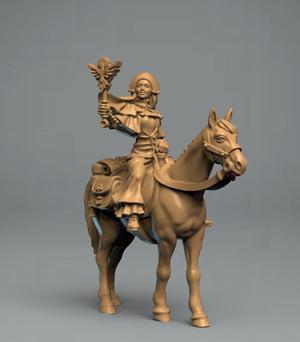 Mounted wandering priestess