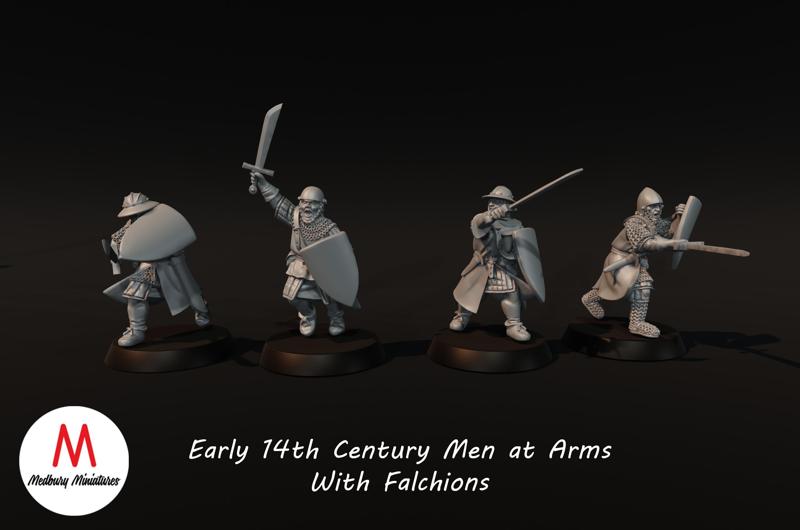Early 14th century men at arms with Hand weapons 2