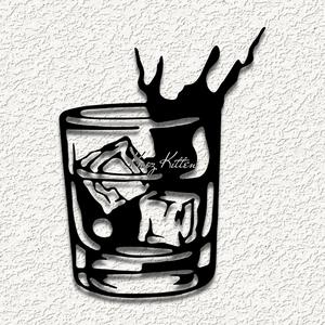 WHISKEY SPLASH GLASS wall art home decor