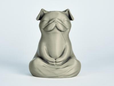 Meditating Zen Pug Sculpture