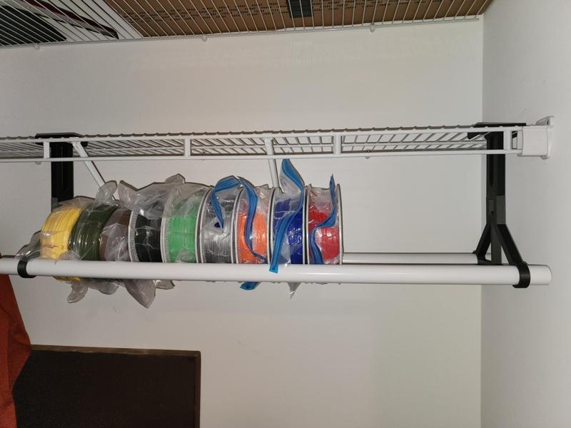 Hanging Spool Storage Rack (wire shelving)