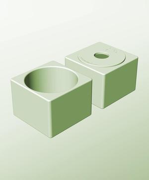 CS128-105-P Pierced container modular stackable module bin box