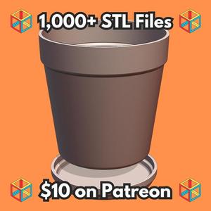 Basic Simple Terra Cotta Style Planter with Catch Tray MineeForm FDM 3D Print STL File