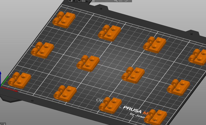 Hinge / Scharnier 20x14 holes  // 30x37mm / M4
