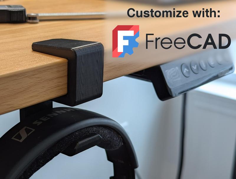 Customizable Headphone Hanger for Desk