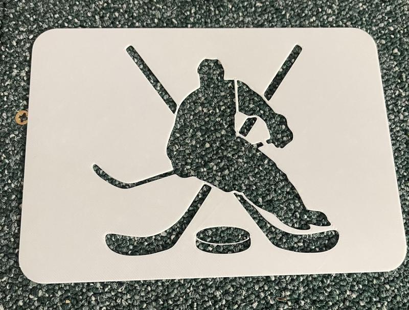 5x Ice Hockey Stencil template