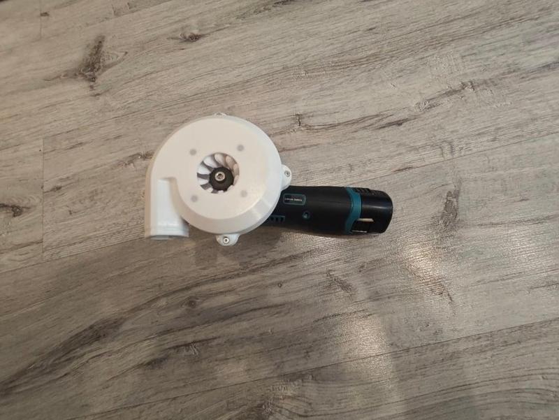 Air pump from small angle grinder