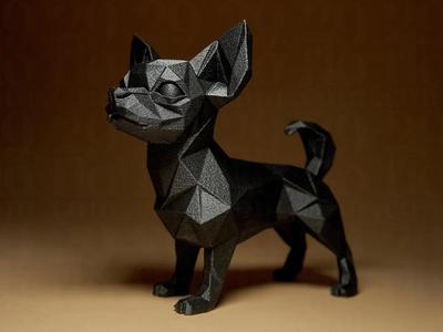 Geometric CHIHUAHUA Figurine   