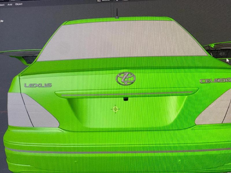 lexus ls430 ucf30/31 trunk spoiler   