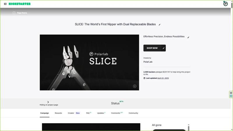 Handle for SLICE: The World's First Nipper with Dual Replaceable Blades   