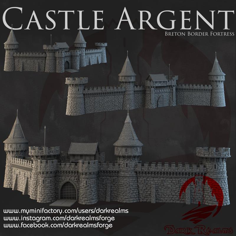 Dark Realms - Castle Argent - Gate & Walls