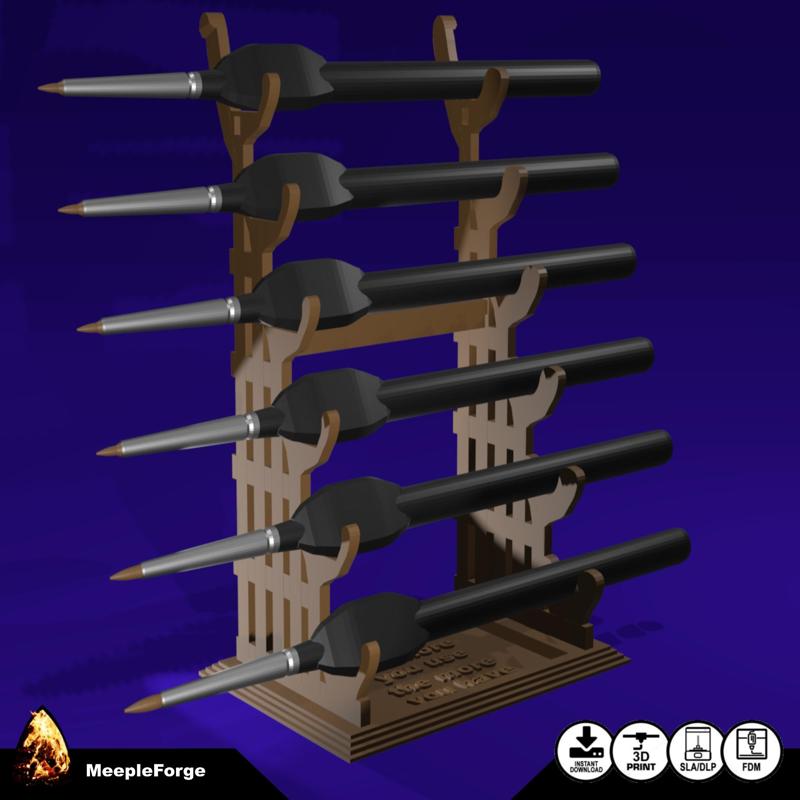 Samurai Style Paint Brush Display