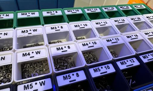 Gridfinity Metric Screw Labels