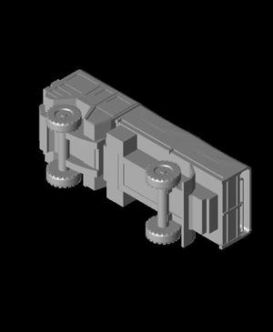 1/100 Scale Man Kat1 5 ton truck with Cover.stl