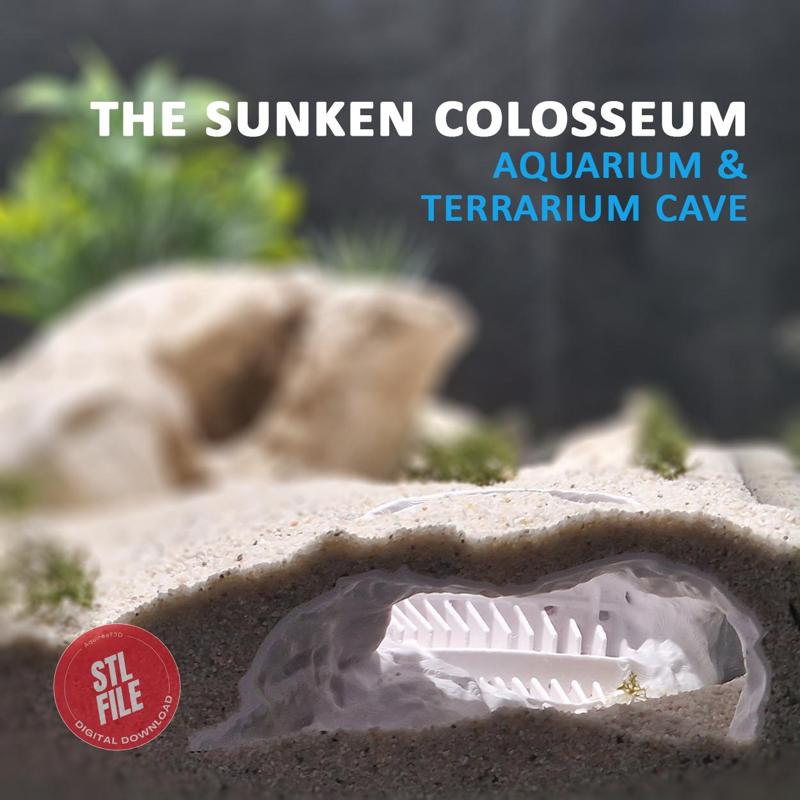 Fish and Reptile Grotto, Colosseum Aquarium & Terrarium Cave, Fish Tank Shelter, Critter Hide