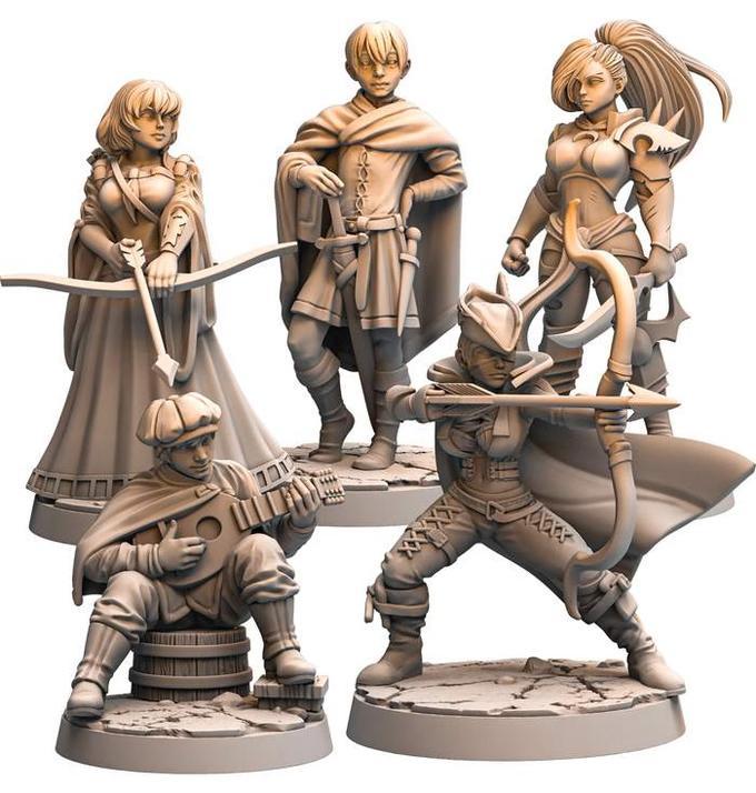 PRE-SUPPORTED Chapter XVII Citizen & Thieves - 32mm - DnD