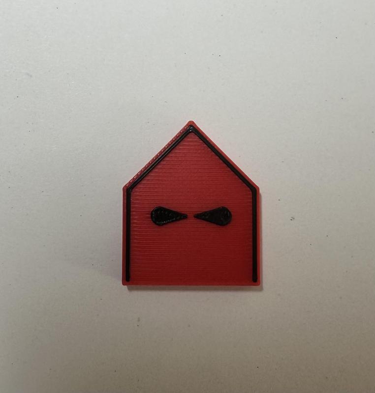 Militärisches Symbol Starrflügler Rot