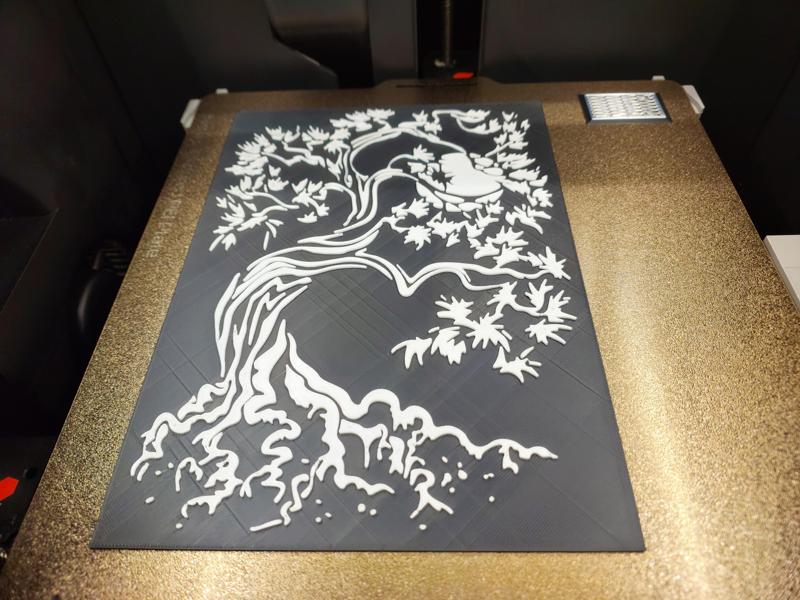 Bonsai with Moon wall art