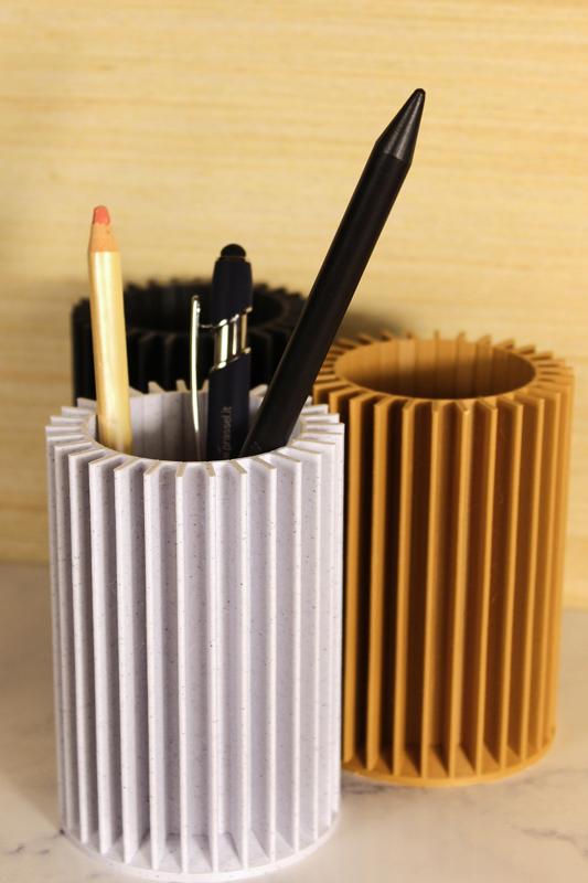 Work Study Desk Organizer, Minimalist Pen Pot, Modern Pencil Holder, Organized Desktop | Vase Mode 