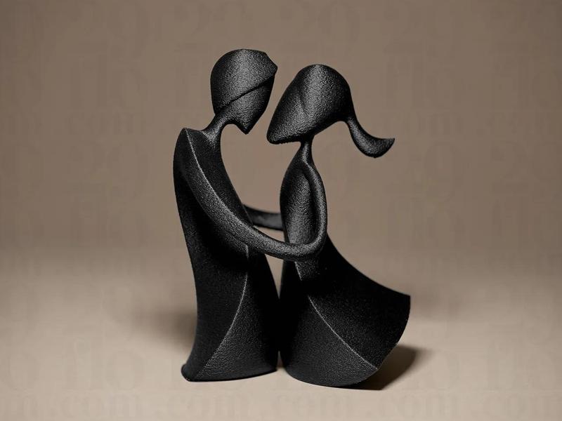 Abstract Romantic Couple Sculpture   