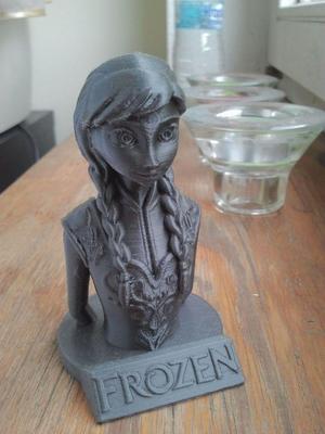 Frozen Anna logo bust