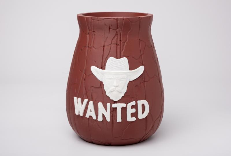 Wanted Cowboy Vase – Fun & Unique Western Decor