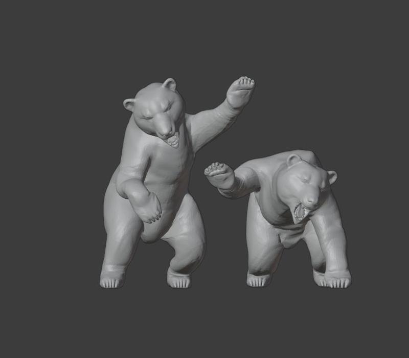 Brown Bear ( two poses)