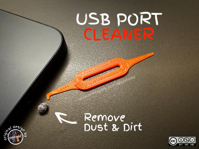 USB Port Cleaner - Remove Dust & Dirt! 2min print!