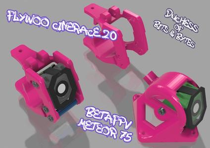 Remixed Parts DJI 04 lite mountig for use with iFlight ND Filter -- Flywoo CineRace 20 and BetaFPV Meteor 75 pro 