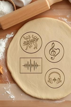 Musical Set Cookie Cutter, Biscuit Cutter