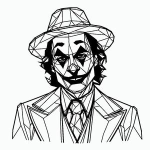Joker Geometric Line Art
