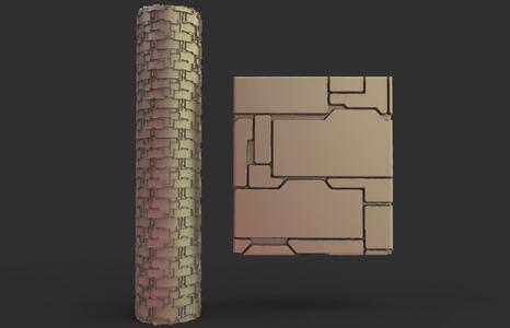 Texture rolling pin No11