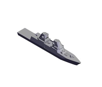 1/700 Scale Damian Omega Frigate.stl