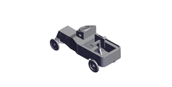 1/87 Scale Ford Model T Armored Car.stl