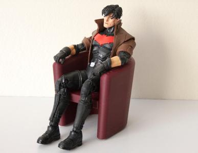 Simple chair for action figures diorama dollhouse