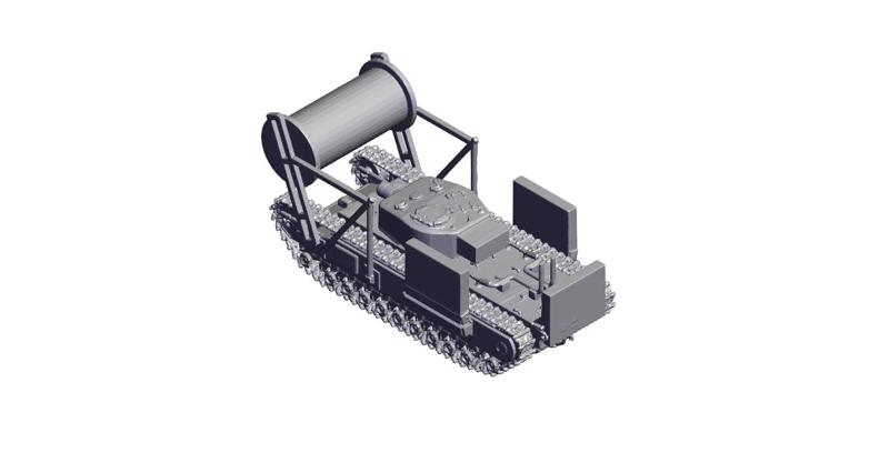 1/87 Scale CHURCHILL AVRE CARPET LAYER Mk.stl
