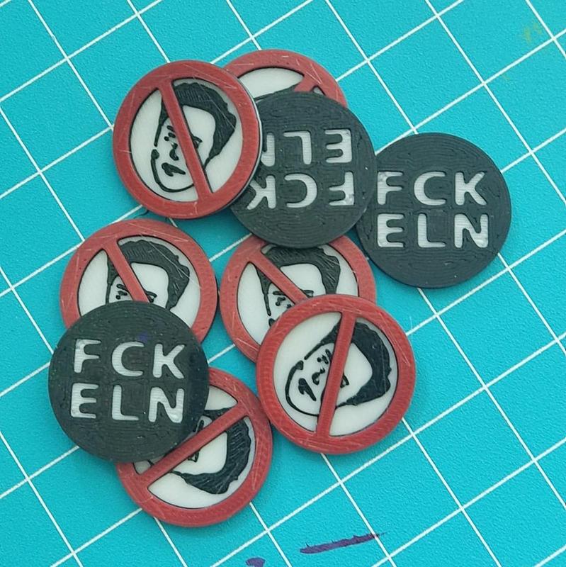 Einkaufswagenchip - Shopping Card Chip FCK ELN 1 Euro sized