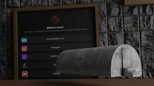 Mini Military Bunker 3D – U.S. Army Shelter   