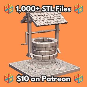 28mm Fantasy Mini Magical Well for DND Tabletop Wargame Terrain MineeForm FDM 3D Print STL File